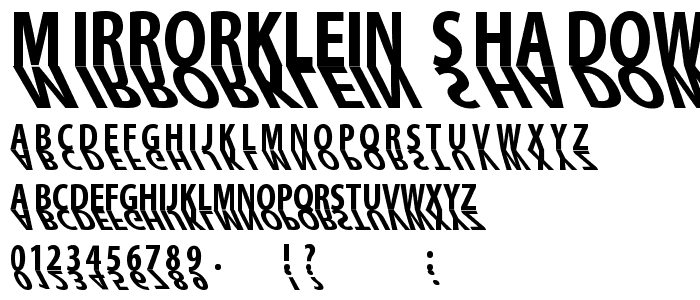 MirrorKlein Shadows font